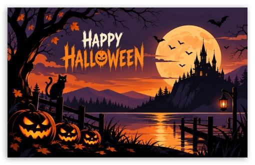 Happy Halloween UltraHD Wallpaper for Widescreen 16:10 ;
