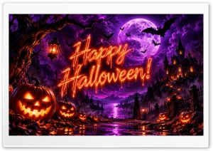 Happy Halloween 4K UHD Wallpaper for Widescreen and UltraWide Desktop, UltraHD TV, Smartphone, Tablet