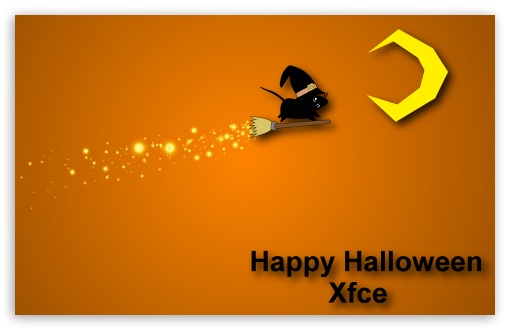 Happy Halloween Xfce UltraHD Wallpaper for Widescreen 16:10 WHXGA WQXGA WUXGA WXGA ;