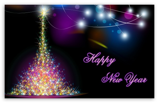 Happy New Year UltraHD Wallpaper for Widescreen 16:10 ;