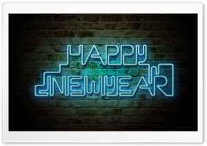 Happy New Year 2013 - Neon Ultra HD Wallpaper for 4K UHD Widescreen desktop, tablet & smartphone