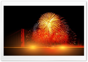 Happy New Year 2016 Fireworks Ultra HD Wallpaper for 4K UHD Widescreen desktop, tablet & smartphone