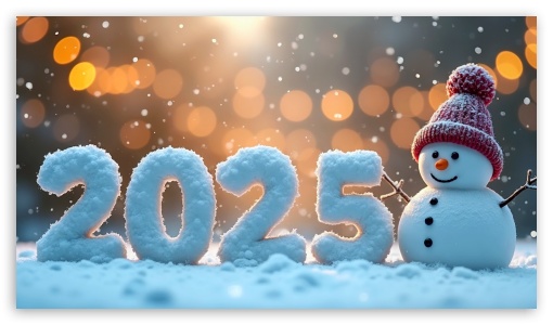 Happy New Year 2025 UltraHD Wallpaper for HD 16:9 ; UltraWide 21:9 24:10 32:10 ; Mobile 9:19.5 9:20 ; Dual 16:10 5:3 4:3 5:4 3:2 ;