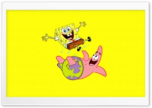 Happy Patrick and Spongebob Ultra HD Wallpaper for 4K UHD Widescreen Desktop, Lockscreen, Screensaver, TV, Tablet, Smartphone