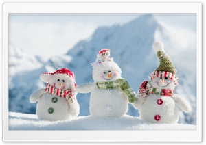 Happy Snowman Ultra HD Wallpaper for 4K UHD Widescreen desktop, tablet & smartphone