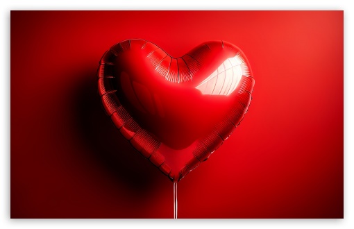 Happy Valentines Dary 2025, Heart Balloon UltraHD Wallpaper for UHD 16:9 ; HD 16:9 ; UltraWide 21:9 24:10 ; Widescreen 16:10 5:3 ; Fullscreen 4:3 5:4 3:2 ; Tablet 1:1 ;