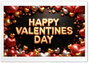 Happy Valentines Day 4K UHD Wallpaper for Widescreen and UltraWide Desktop, UltraHD TV, Smartphone, Tablet