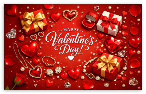 HAPPY VALENTINES DAY Diamonds, Hearts, Romance UltraHD Wallpaper for UHD 16:9 ; HD 16:9 ; UltraWide 21:9 24:10 ; Widescreen 16:10 5:3 ; Fullscreen 4:3 5:4 3:2 ; Tablet 1:1 ;
