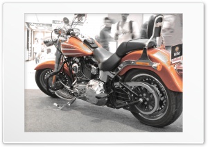 Harley Davidson Fat Boy 4K UHD Wallpaper for Widescreen and UltraWide Desktop, UltraHD TV, Smartphone, Tablet