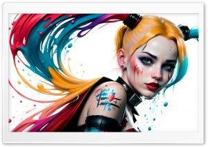 Harley Quinn Art Ultra HD Wallpaper for 4K UHD Widescreen desktop, tablet & smartphone