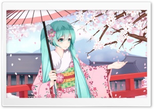 Hatsune Miku Sakura Ultra HD Wallpaper for 4K UHD Widescreen desktop, tablet & smartphone
