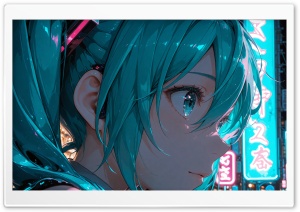 Hatsune Miku Vocaloid 4K UHD Wallpaper for Widescreen and UltraWide Desktop, UltraHD TV, Smartphone, Tablet