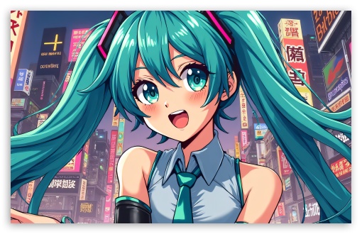 Hatsune Miku Vocaloid UltraHD Wallpaper for Widescreen 16:10 ;