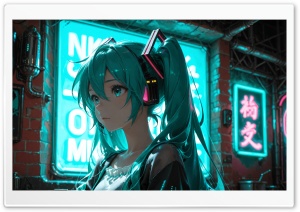 Hatsune Miku Vocaloid 4K UHD Wallpaper for Widescreen and UltraWide Desktop, UltraHD TV, Smartphone, Tablet