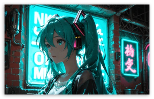 Hatsune Miku Vocaloid UltraHD Wallpaper for Widescreen 16:10 ;