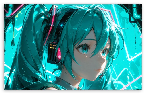 Hatsune Miku Vocaloid UltraHD Wallpaper for Widescreen 16:10 ;