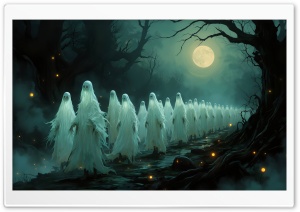 Haunted Moonlit Night Ultra HD Wallpaper for 4K UHD Widescreen Desktop, Lockscreen, Screensaver, TV, Tablet, Smartphone