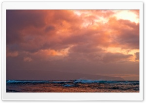 Hawaii Waves Sunset Ultra HD Wallpaper for 4K UHD Widescreen desktop, tablet & smartphone