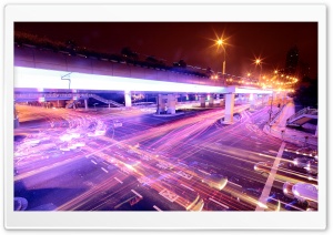 Headlights Long Exposure Ultra HD Wallpaper for 4K UHD Widescreen desktop, tablet & smartphone