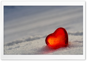 Heart In Snow Ultra HD Wallpaper for 4K UHD Widescreen desktop, tablet & smartphone