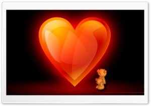 Heart Of Flame Teddy Ultra HD Wallpaper for 4K UHD Widescreen desktop, tablet & smartphone