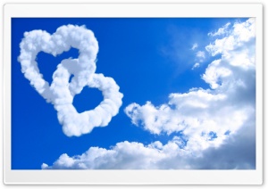 Heart Shaped Clouds Ultra HD Wallpaper for 4K UHD Widescreen desktop, tablet & smartphone
