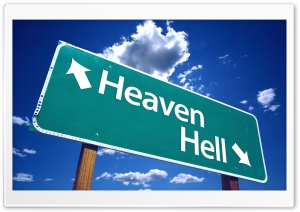Heaven And Hell Sign Ultra HD Wallpaper for 4K UHD Widescreen desktop, tablet & smartphone