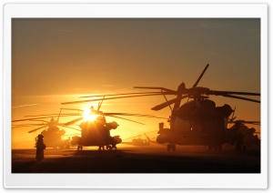 Helicopters At Sunset Ultra HD Wallpaper for 4K UHD Widescreen desktop, tablet & smartphone