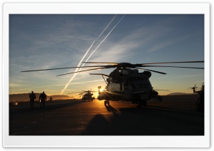Helicopters In The Sunset Ultra HD Wallpaper for 4K UHD Widescreen desktop, tablet & smartphone