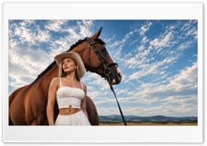 Heloise Huthart Cowgirl 4K UHD Wallpaper for Widescreen and UltraWide Desktop, UltraHD TV, Smartphone, Tablet
