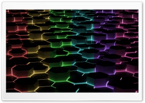 Hexagon 3D Ultra HD Wallpaper for 4K UHD Widescreen desktop, tablet & smartphone