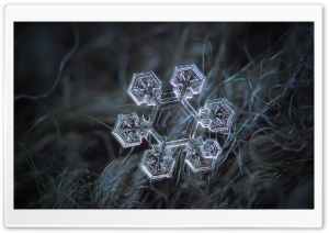 Hexagonal Snowflake Ultra HD Wallpaper for 4K UHD Widescreen desktop, tablet & smartphone