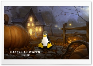 HI I artwork a happy halloween linux wallpaper HD free from gimp Ultra HD Wallpaper for 4K UHD Widescreen Desktop, Lockscreen, Screensaver, TV, Tablet, Smartphone