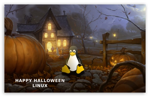 HI I artwork a happy halloween linux wallpaper HD free from gimp UltraHD Wallpaper for Widescreen 16:10 WHXGA WQXGA WUXGA WXGA ;