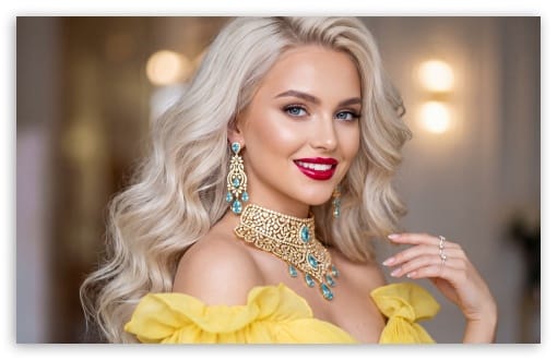 High Fashion Platinum Blonde Beauty Portrait UltraHD Wallpaper for UHD 16:9 ; HD 16:9 ; UltraWide 21:9 24:10 32:9 32:10 ; Widescreen 16:10 ; Tablet 1:1 ; Mobile 9:16 9:19.5 9:20 9:21 9:22 ; Dual 16:10 16:9 ;
