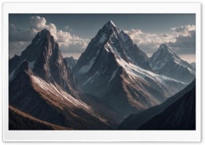 High Steep Mountains 4K UHD Wallpaper for Widescreen and UltraWide Desktop, UltraHD TV, Smartphone, Tablet