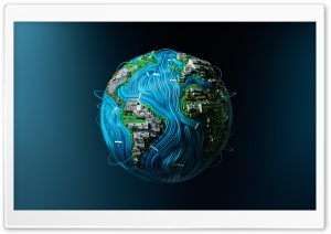 High-Tech Earth Ultra HD Wallpaper for 4K UHD Widescreen desktop, tablet & smartphone