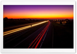 Highway Light Trails Ultra HD Wallpaper for 4K UHD Widescreen desktop, tablet & smartphone