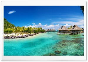 Hilton Bora Bora Nui Resort Ultra HD Wallpaper for 4K UHD Widescreen desktop, tablet & smartphone