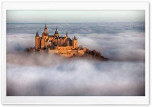 Hohenzollern Castle Fog, Germany Ultra HD Wallpaper for 4K UHD Widescreen desktop, tablet & smartphone