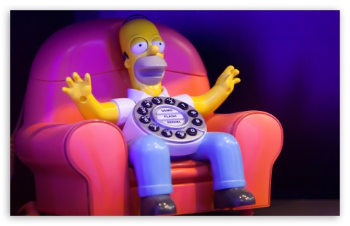 Homer Calls Home UltraHD Wallpaper for UHD 16:9 ; HD 16:9 ; Widescreen 16:10 5:3 ; Fullscreen 4:3 5:4 3:2 ; Tablet 1:1 ;