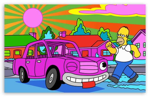 Homer Simpsons Stoned UltraHD Wallpaper for Wide 16:10 5:3 Widescreen WHXGA WQXGA WUXGA WXGA WGA ; Mobile 5:3 16:9 - WGA 2160p 1440p 1080p 900p 720p ;