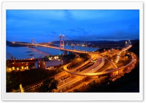 Hong Kong Highways Evening Ultra HD Wallpaper for 4K UHD Widescreen desktop, tablet & smartphone
