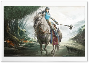 Horse Riding Drawing Ultra HD Wallpaper for 4K UHD Widescreen desktop, tablet & smartphone