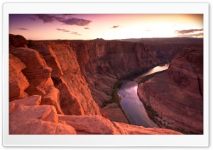 Horseshoe Bend Sunset Ultra HD Wallpaper for 4K UHD Widescreen desktop, tablet & smartphone