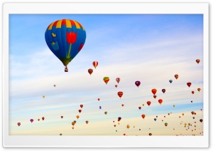 Hot Air Balloon Field Ultra HD Wallpaper for 4K UHD Widescreen desktop, tablet & smartphone