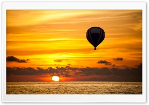 Hot Air Balloon, Orange Sunset Ultra HD Wallpaper for 4K UHD Widescreen desktop, tablet & smartphone