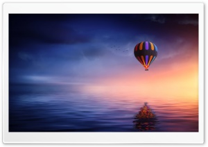Hot Air Balloon Ride Fantasy Ultra HD Wallpaper for 4K UHD Widescreen desktop, tablet & smartphone