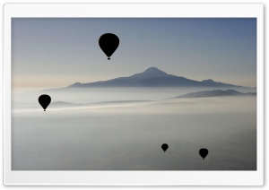 Hot Air Balloons, Islands Ultra HD Wallpaper for 4K UHD Widescreen desktop, tablet & smartphone
