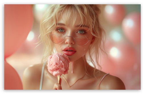 Hot Summer, Blonde Girl eating Sweet Strawberry Ice Cream UltraHD Wallpaper for UHD 16:9 2160p 1440p 1080p 900p 720p ; 8K UHD TV 16:9 Ultra High Definition 2160p 1440p 1080p 900p 720p ; UltraWide 21:9 24:10 ; Widescreen 16:10 5:3 WHXGA WQXGA WUXGA WXGA WGA ; Fullscreen 4:3 5:4 3:2 UXGA XGA SVGA QSXGA SXGA DVGA HVGA HQVGA ( Apple PowerBook G4 iPhone 4 3G 3GS iPod Touch ) ; Tablet 1:1 ; Mobile 9:16 2:3 3:5 3:4 - ;